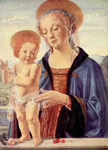 Bottega del Verrocchio, Madonna col Bambino, 1470 circa, 65 x 47,5 cm., Metropolitan Museum of Art, New York.